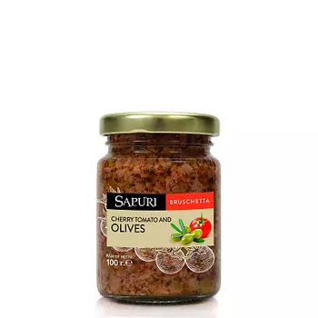 Брускетта с оливками/томатами черри Sapuri