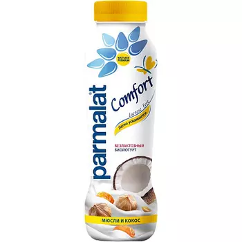 БЗМЖ Биойог.пить.Comfort Безлакт.Мюсли-Кокос 15% 290г