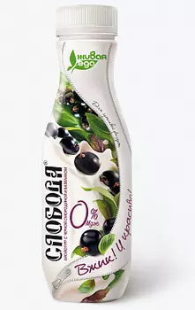 БЗМЖ Биойогурт черная смородина/базилик Слобода