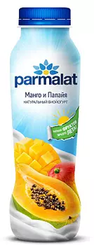 БЗМЖ Биойогурт питьевой манго/папайя 1.5% Parmalat