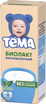 БЗМЖ Биолакт детский без сахара 3.4% Тема