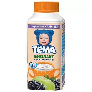 БЗМЖ Биолакт Тема Детский Чернослив Яблоко 3% 206г