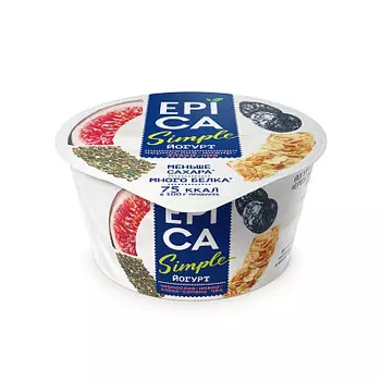 БЗМЖ Йогурт Чернослив Инжир Злаки Чиа 1.6% EPICA Simple