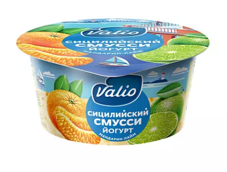 БЗМЖ Йогурт Clean label Сицилия смусси мандарин/лайм 2.6% Valio