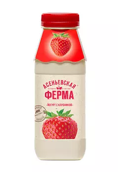 БЗМЖ Йогурт клубника 1.5% Асеньевская ферма