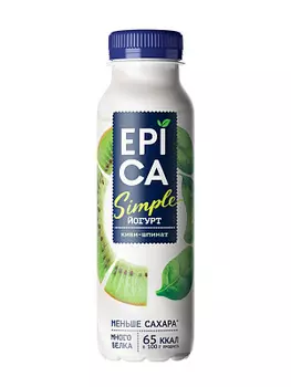 БЗМЖ Йогурт питьевой Киви и Шпинат 1.2% EPICA Simple