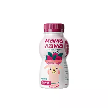 БЗМЖ Йогурт питьевой с малиной 2.5% Мама Лама
