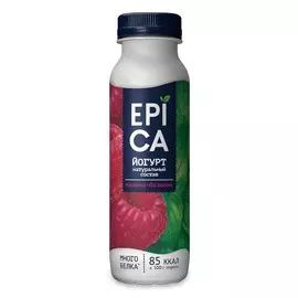 БЗМЖ Йогурт питьевой с малиной и базиликом 2.5% Epica Ehrmann