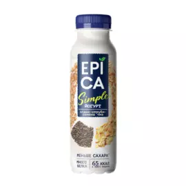 БЗМЖ Йогурт питьевой Злаки Отруби Чиа 1.2% EPICA Simple
