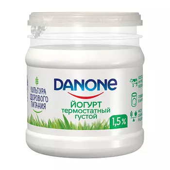 БЗМЖ Йогурт термостатный густой натуральный 1.5% 160г Данон