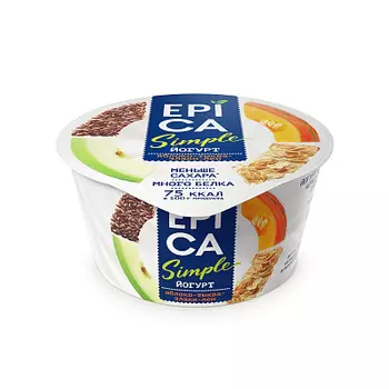 БЗМЖ Йогурт Яблоко Тыква Злаки Лен 1.7% EPICA Simple