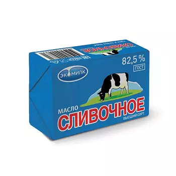 БЗМЖ Масло сливочное несоленое 82,5% 100г Экомилк