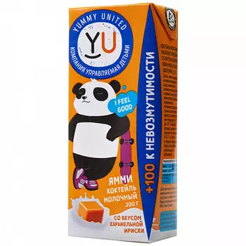 БЗМЖ Молочный коктейль Карамельная ириска 2.3% 200 г Yummy United