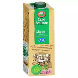 БЗМЖ Молоко 25% 930мл Село Зеленое