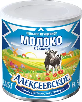 БЗМЖ Молоко цельное сгущенное с сахаром Алексеевское