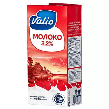БЗМЖ Молоко ультрапастеризованное 3.2% 1л Valio