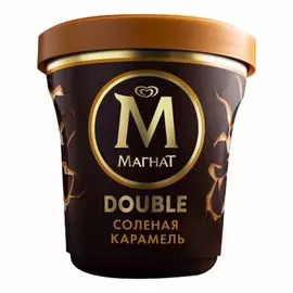 БЗМЖ Мороженое Double ведро соленая карамель 310 г Магнат