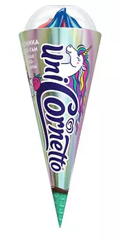 БЗМЖ Мороженое Энигма единорог рожок Корнетто