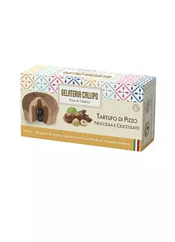 БЗМЖ Мороженое орехово-шоколадное с начинкой из темного шоколада c какао Gelateria Callipo