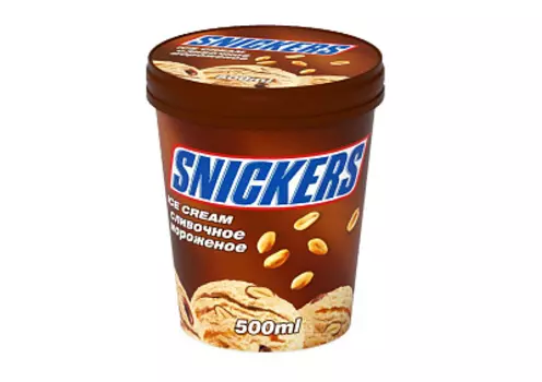 БЗМЖ Мороженое Ведро Snickers