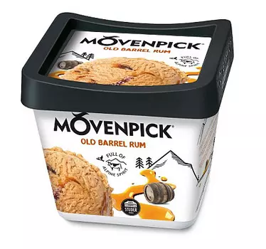 БЗМЖ Пломбир 13% с ромом 533г ванночка MOVENPICK