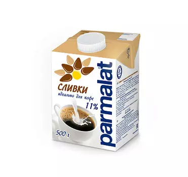 БЗМЖ Сливки стерилизованные 11% Parmalat 0,5 л.