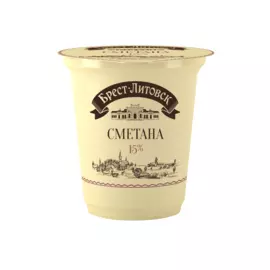 БЗМЖ Сметана 15% 315г Брест-Литовск