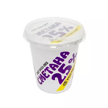 БЗМЖ Сметана РАЭ 25% 320г стакан