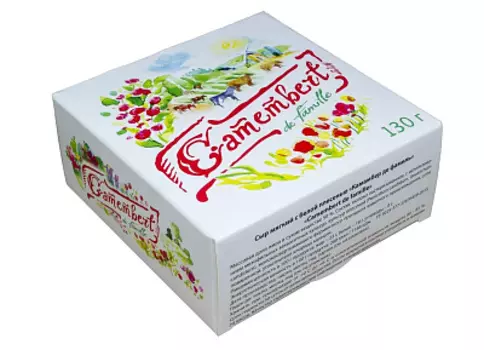 БЗМЖ Сыр мягкий с белой плесенью Камамбер 50% De famille