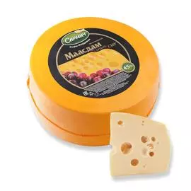 БЗМЖ Сыр полутвердый Маасдам Премиум 45% вес САРМИЧ