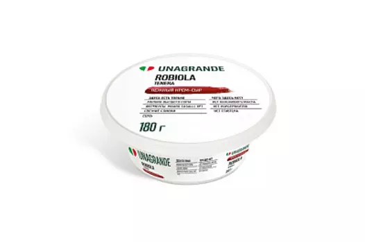 БЗМЖ Сыр Робиола 65% 180г Unagrande