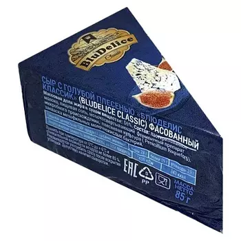 БЗМЖ Сыр с голубой плесенью BluDelice классик 56% 85г