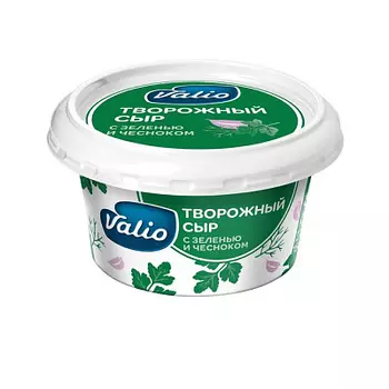 БЗМЖ Сыр творожный с укропом, чесн.и петрушк 66% 150г Valio