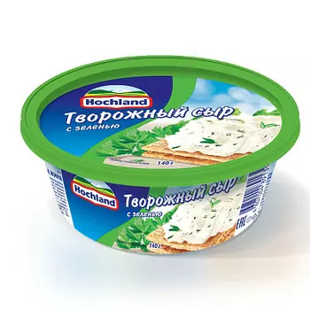 БЗМЖ Сыр творожный с Зеленью 60% 140г Hochland