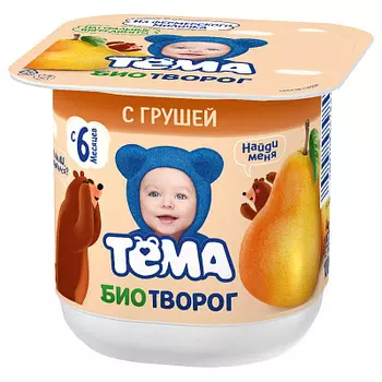 БЗМЖ ТЕМА ТВОРОГ ГРУШ 100г