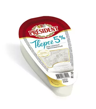БЗМЖ ТВОРОГ КЛАССИЧЕСКИЙ PRESIDENT 5%