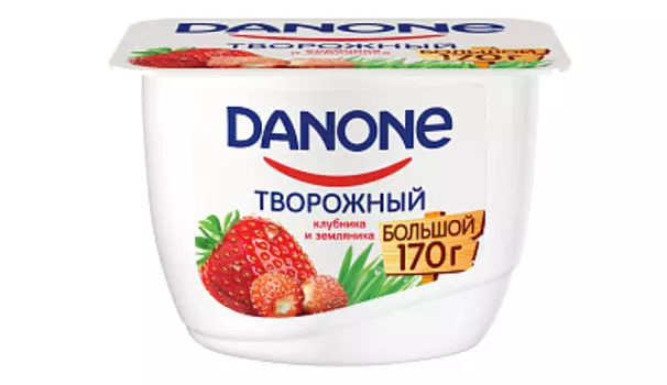 БЗМЖ Творог клубника/земляника Danone