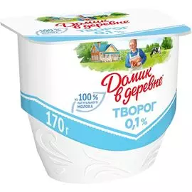 БЗМЖ Творог мягкий 0.1% 170г ван. Домик в деревне
