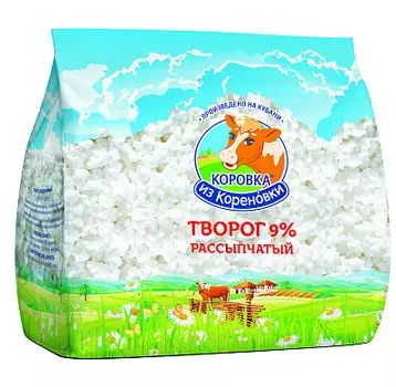 БЗМЖ Творог рассыпчатый 9% Коровка из Кореновки