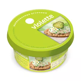 БЗМЖ Творожный сыр с огурцами и зеленью 140г Виолетта