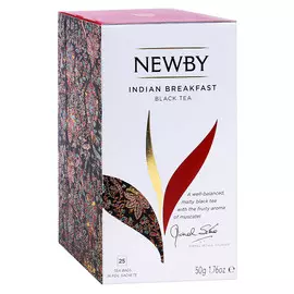 Чай черный Английский Завтрак 25 пакетиков Newby