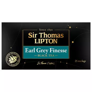 Чай черный ароматизированный SIR THOMAS LIPTON EARL GREY FINESSE