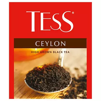 Чай черный цейлонский 100 пакетиков TESS