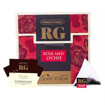 Чай черный цейлонский пакетированный кусочки личи/яблоко/лепестки роз R.G.