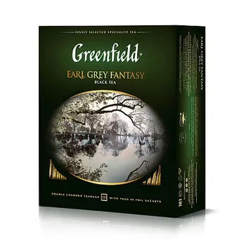 Чай черный Эрл Грей Фентези 100 пакетиков Greenfield