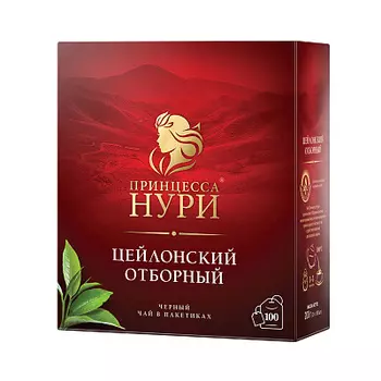 Чай черный отборный Принцесса Нури 100 пакетиков
