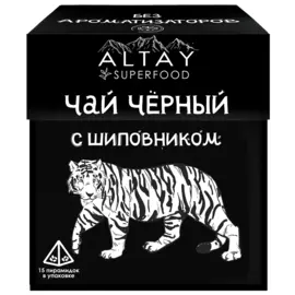 Чай чёрный с шиповником 15 пирамидок 30г ALTAY SUPERFOOD