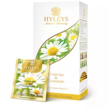 Чай Гармония Природы зеленый с ромашкой 25 пакетиков Hyleys