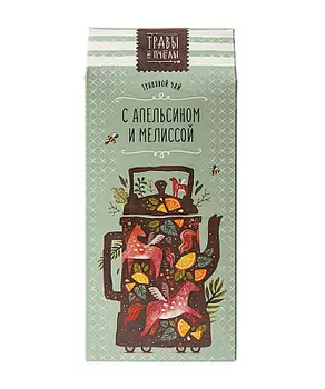 Чай травяной с апельсином и мелисcой Травы И Пчелы