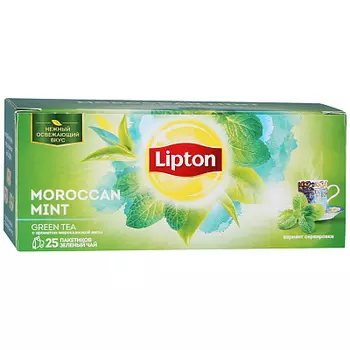 Чай зеленый Moroccan Mint Green 25 пакетиков Lipton